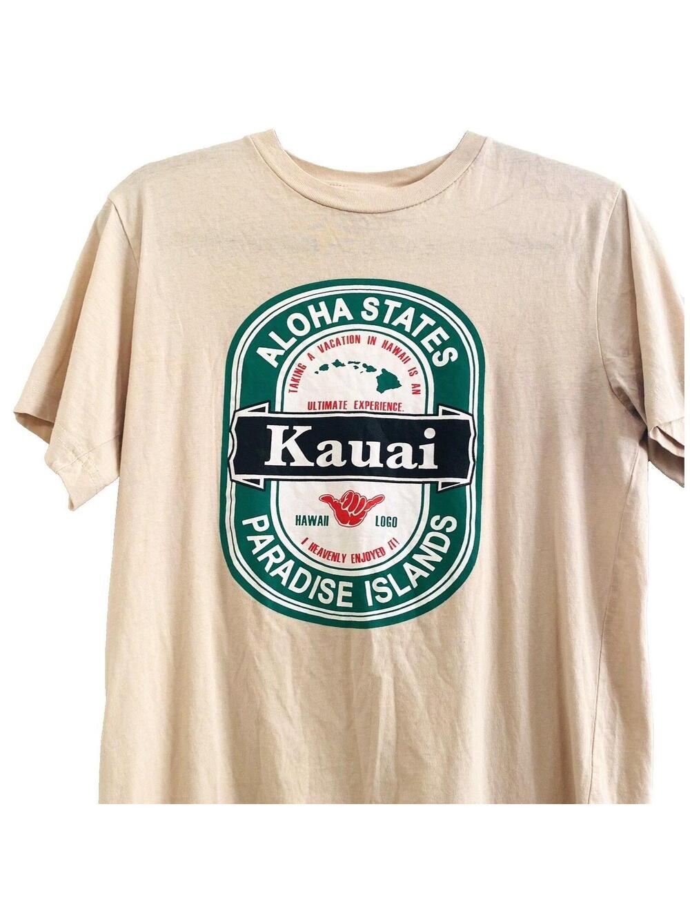 Aloha State Beer Logo Kauai Hawaii Classic Men’s Graphic T-Shirt Small
